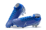 NIKE Mercurial Superfly VII 360 Elite FG White Blue - soccerstory