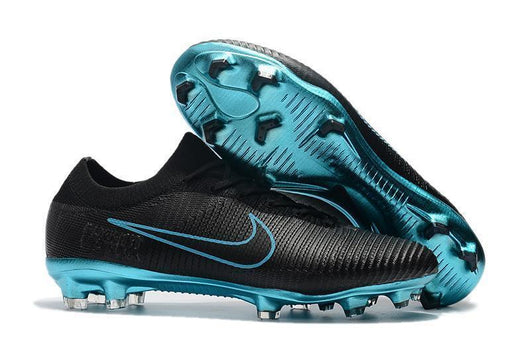 Nike Mercurial Vapor Flyknit Ultra FG Soccer Cleats Black Blue - soccerstory