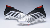 Adidas Predator 19.1 FG Silver Black - soccerstory
