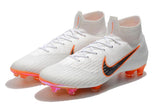 Nike Mercurial Superfly VI 360 Elite FG Soccer Cleats White Black - soccerstory