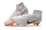 Nike Mercurial Superfly VI 360 Elite FG Soccer Cleats White Black - soccerstory