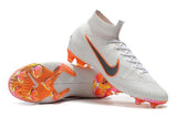 Nike Mercurial Superfly VI 360 Elite FG Soccer Cleats White Black - soccerstory