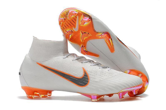 Nike Mercurial Superfly VI 360 Elite FG Soccer Cleats White Black - soccerstory
