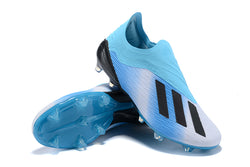 Adidas X 18.1 FG Black SkyBlue - soccerstory