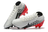 NIKE Mercurial Superfly VII 360 Elite FG Black White Red - soccerstory