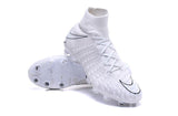 Nike Hypervenom Phantom III DF FG Soccer Cleats All White - soccerstory