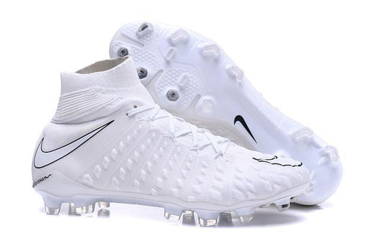 Nike Hypervenom Phantom III DF FG Soccer Cleats All White - soccerstory