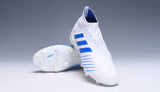 Adidas Predator 19.1 FG White Blue no Lace - soccerstory