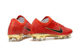 Nike Mercurial Vapor Flyknit Ultra FG Soccer Cleats Red Golden - soccerstory