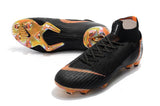 Nike Mercurial Superfly VI 360 Elite FG Soccer Cleats Black Orange - soccerstory