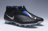 Nike Phantom Vision Elite DF FG Black Silver Blue - soccerstory