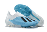Adidas X 18+ FG White SkyBlue - soccerstory