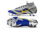NIKE Mercurial Superfly VI 360 Elite FG Silver Blue Yellow Lining - soccerstory