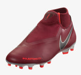 Nike Phantom Vision Elite DF FG Soccer Cleats Maroon Silver Black - soccerstory