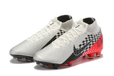 NIKE Mercurial Superfly VII 360 Elite FG Black White Red - soccerstory