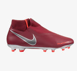 Nike Phantom Vision Elite DF FG Soccer Cleats Maroon Silver Black - soccerstory