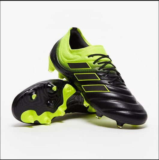 Adidas Copa 19.1 FG Black Yellow Green - soccerstory
