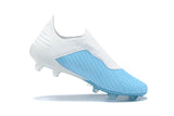 Adidas X 18+ FG White SkyBlue - soccerstory