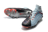 Nike Hypervenom Phantom III DF FG Soccer Cleats Black Pink Army Blue - soccerstory