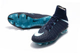 Nike Hypervenom Phantom III DF FG Soccer Cleats Navy Blue White - soccerstory