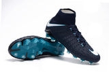 Nike Hypervenom Phantom III DF FG Soccer Cleats Navy Blue White - soccerstory