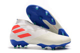 Adidas Nemeziz 19+ FG White Blue - soccerstory