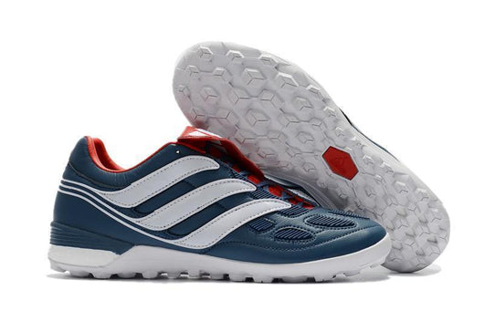 Adidas Predator Precision Turf Soccer Cleats Blue Grey White Red - soccerstory