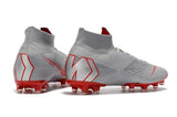 NIKE Mercurial Superfly VI 360 Elite AG High Cut Silver Red - soccerstory