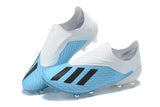 Adidas X 18+ FG White SkyBlue - soccerstory