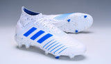 Adidas Predator 19.1 FG White Blue - soccerstory