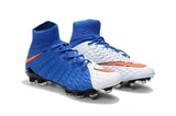 Nike Hypervenom Phantom III DF FG Soccer Cleats Blue White Red - soccerstory
