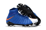 Nike Hypervenom Phantom III DF FG Soccer Cleats Blue White Red - soccerstory
