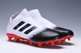 adidas Nemeziz 18+ FG White Black Red - soccerstory
