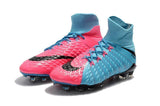 Nike Hypervenom Phantom III DF FG Soccer Cleats Blue Pink Black - soccerstory