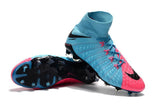 Nike Hypervenom Phantom III DF FG Soccer Cleats Blue Pink Black - soccerstory