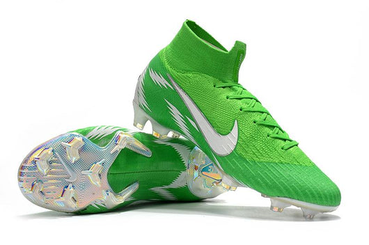 NIKE Mercurial Superfly VI 360 Elite FG Green White High Cut - soccerstory