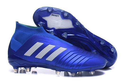 Adidas Predator 18+ FG Soccer Cleats Royal Blue White - soccerstory