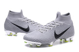 Nike Mercurial Superfly VI Elite FG Silver Black High Cut - soccerstory