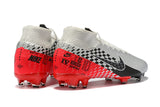 NIKE Mercurial Superfly VII 360 Elite FG Black White Red - soccerstory