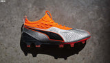 Puma One 1 Leather FG Orange Grey - soccerstory