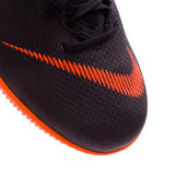 Nike Mercurial VaporX XII Academy IC Soccer Cleats Total Black Orange - soccerstory