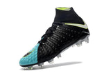 Nike Hypervenom Phantom III DF FG Soccer Cleats Black Turquoise Blue - soccerstory