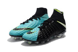Nike Hypervenom Phantom III DF FG Soccer Cleats Black Turquoise Blue - soccerstory