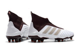 Adidas Predator 18+ FG Soccer Cleats White Gold Wine Red - soccerstory