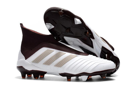 Adidas Predator 18+ FG Soccer Cleats White Gold Wine Red - soccerstory