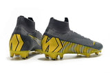 NIKE Mercurial Superfly VI 360 Elite FG Yellow Stripe Grey - soccerstory