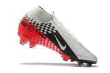 NIKE Mercurial Superfly VII 360 Elite FG Black White Red - soccerstory