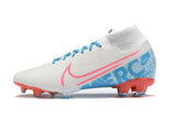 NIKE Mercurial Superfly VII 360 Elite FG White SkyBlue - soccerstory