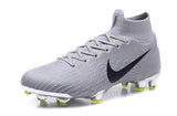 Nike Mercurial Superfly VI Elite FG Silver Black High Cut - soccerstory