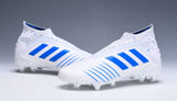 Adidas Predator 19.1 FG White Blue no Lace - soccerstory